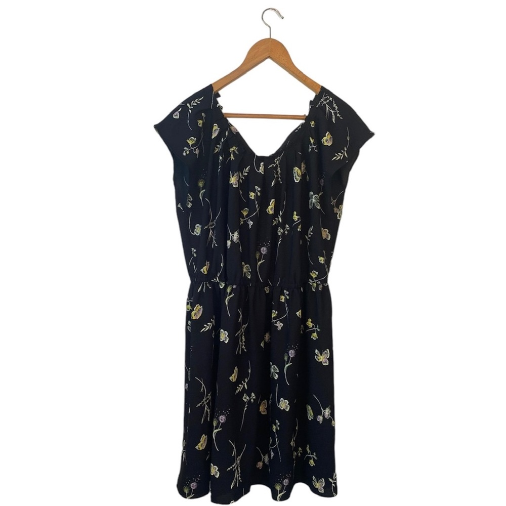 Lauren Conrad black floral dress